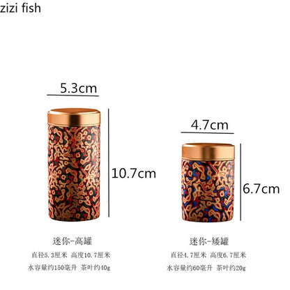 Portable Double Layer Ceramic Tea and Food Canister