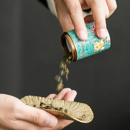 Portable Ceramic Canister for Tea Coffee and Spices