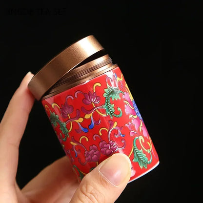 Portable Ceramic Canister for Tea and Spice Storage