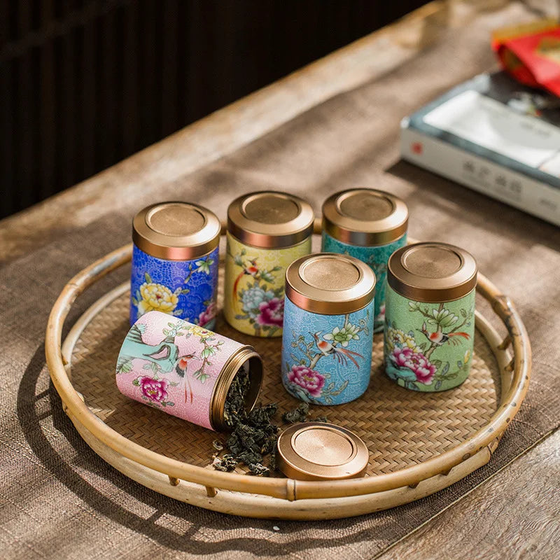 Exquisite Ceramic Canister for Tea and Biscuit Storage