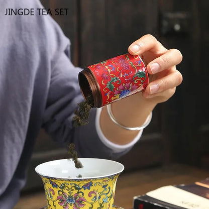 Portable Ceramic Canister for Tea and Spice Storage