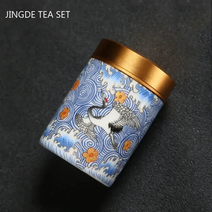 Portable Ceramic Canister for Tea and Spice Storage