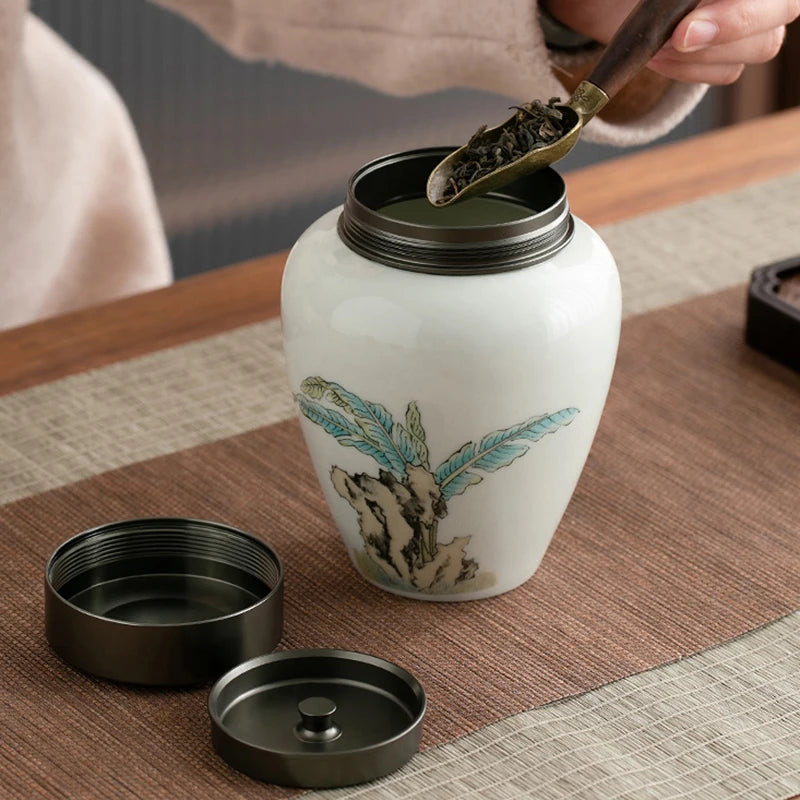 Classic Ceramic Canister for Tea and Coffee Storage