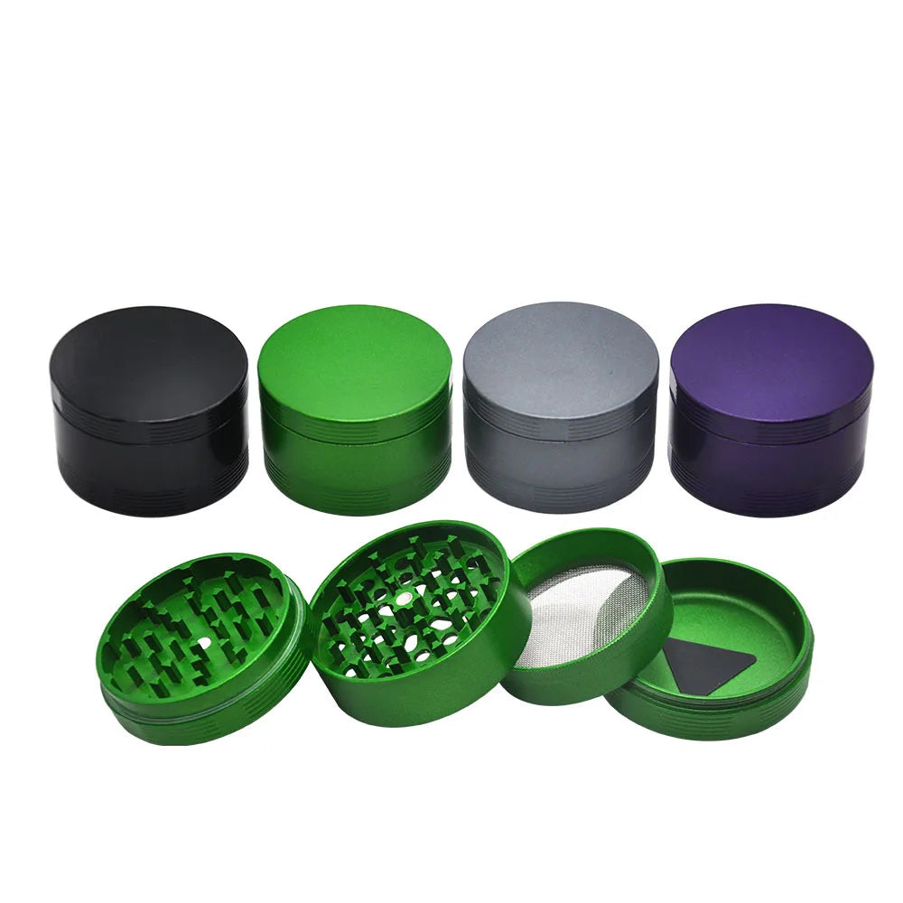 Non-tick Ceramic Coated Herb Grinder Tobacco Smoke Spice Crusher Mill Shredder with Pollen Scraper Rolling Accessories