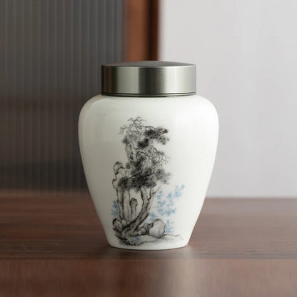 Classic Ceramic Canister for Tea and Coffee Storage