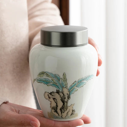 Classic Ceramic Canister for Tea and Coffee Storage